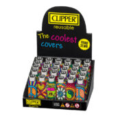 Clipper Lighters Pop Cover Hippie Passion (30pcs/display)